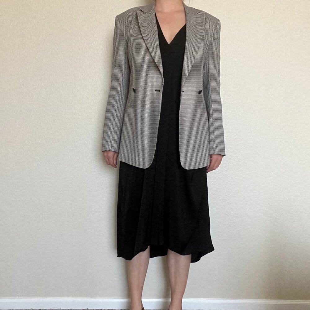 Asos Blazer Black & White with Colored Lining Size 2
